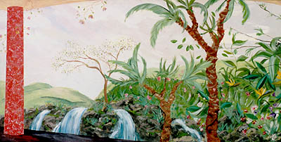 Jungle mural.